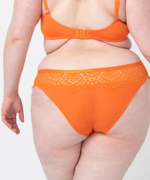 Culotte femme grande taille en dentelle et microfibre vue3 - GEMO(HOMWR FEM) - GEMO