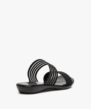 Mules femme à strass et larges brides élastiquées vue4 - GEMO (CASUAL) - GEMO