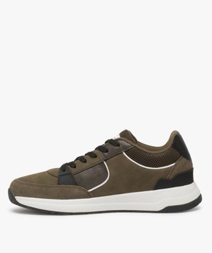 Baskets homme style skateshoes multimatières à lacets vue3 - GEMO (CASUAL) - GEMO