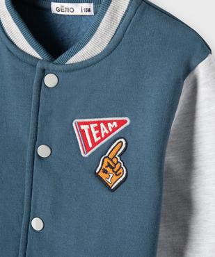 Sweat bicolore avec motifs poitrine et dos bébé garçon vue3 - GEMO(BEBE DEBT) - GEMO