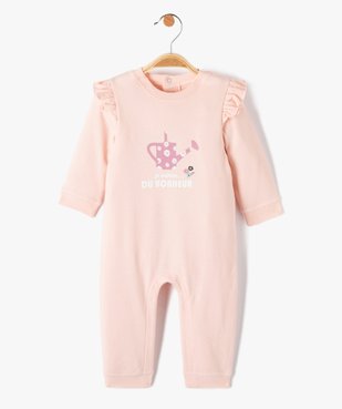 Pyjama bébé en jersey à épaules volantées vue1 - GEMO(BB COUCHE) - GEMO