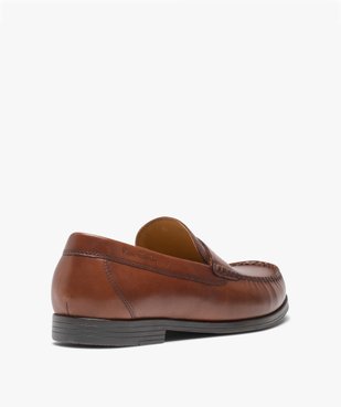Mocassins homme unis en cuir et à talon plat - Pierre Cardin Diffusion vue4 - PIERRE CARDIN D - GEMO