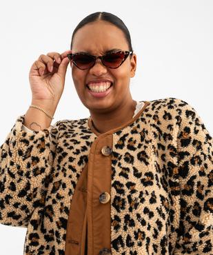 Veste imprimée en sherpa femme grande taille vue2 - GEMO (G TAILLE) - GEMO