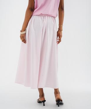 Jupe longue et ample en coton rayé femme vue3 - GEMO(FEMME PAP) - GEMO