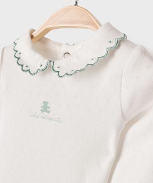 Body à manches longues avec col Claudine bébé fille - LuluCastagnette vue2 - LULUCASTAGNETTE - GEMO