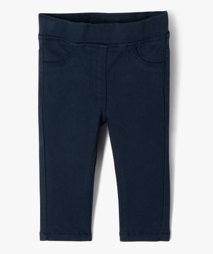 Pantalon bébé fille slim uni à taille élastiquée  vue1 - GEMO 4G BEBE - GEMO