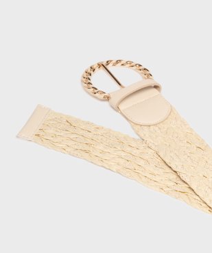 Ceinture tressée en paille de papier et fil lurex femme vue6 - GEMO (ACCESS) - GEMO
