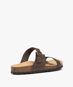 Mules femme à talon plat et brides fantaisie vue4 - GEMO (CASUAL) - GEMO
