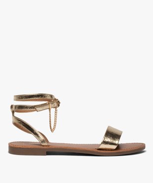 Sandales femme vernies à talon plat et bride cheville Only vue1 - ONLY - GEMO