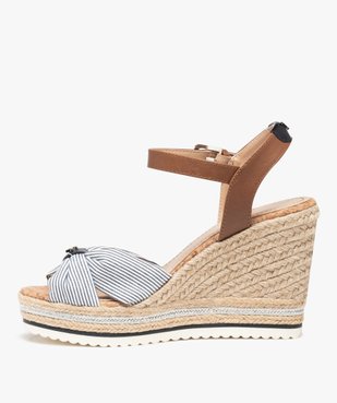 Sandales femme compensées dessus en toile - Tom Tailor vue4 - TOM TAILOR - GEMO