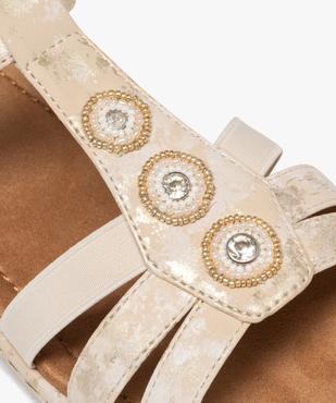 Sandales confort légères à petit talon et bride scratch femme vue6 - SOFTRELAX - GEMO