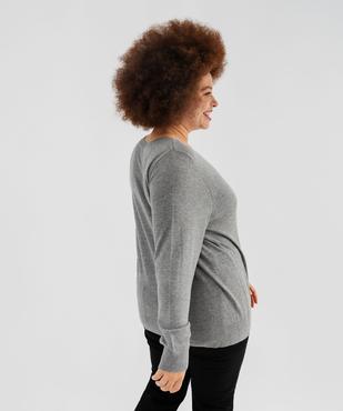 Gilet fin long à col rond femme grande taille vue3 - GEMO (G TAILLE) - GEMO