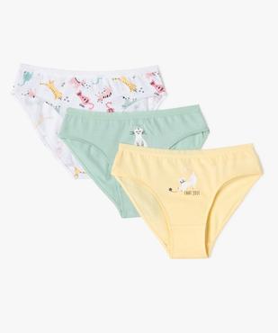Culottes à motifs chats fille (lot de 3) vue1 - GEMO 4G FILLE - GEMO