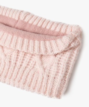 Tour de cou torsadé doublure polaire bébé fille vue2 - GEMO 4G BEBE - GEMO