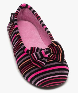 Chaussons femme ballerines en velours uni – Isotoner vue5 - ISOTONER - GEMO