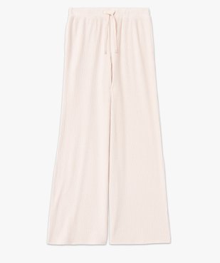 Bas de pyjama large en maille côtelée extra douce femme vue4 - GEMO 4G FEMME - GEMO