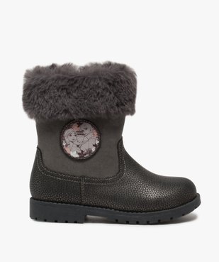Boots fille zippés à col rembourré – La Reine des Neige vue1 - REINE DES NEIGE - GEMO