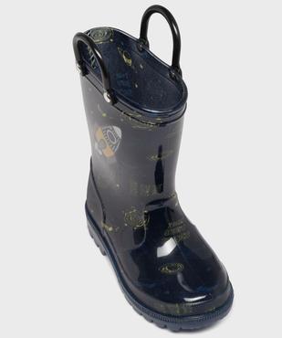Bottes de pluie imprimée à anses et semelle crantée garçon vue5 - BUGGY - GEMO