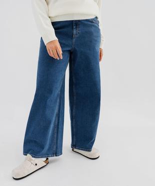 Jean wide leg en coton stretch taille ajustable femme grande taille vue6 - GEMO 4G GT - GEMO