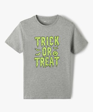 Tee-shirt garçon à manches courtes imprimé Halloween phosphorescent vue1 - GEMO (ENFANT) - GEMO