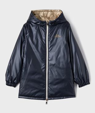 Manteau imperméable à capuche réversible fille - LuluCastagnette vue5 - LULUCASTAGNETTE - GEMO