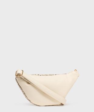 Sac banane en toile tissée avec bandoulière pailletée femme vue2 - GEMO (ACCESS) - GEMO