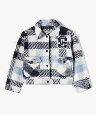 Blouson fille court à carreaux - Camps United vue2 - CAMPS UNITED - GEMO