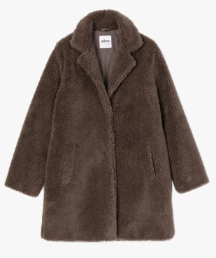 Manteau femme 3/4 en sherpa vue4 - Nikesneakers(FEMME PAP) - Nikesneakers