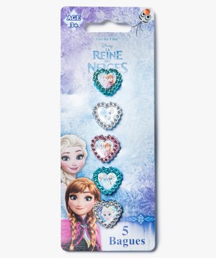 Lot de 5 bagues La Reine des neiges vue1 - REINE DES NEIGE - GEMO