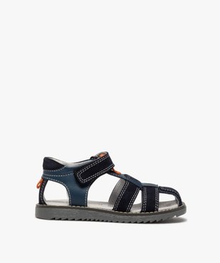 Sandales garçon à brides en cuir et fermeture scratch vue1 - Nikesneakers (ENFANT) - Nikesneakers