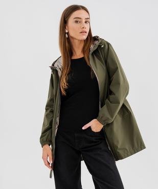 Imperméable réversible et déperlant à capuche femme vue1 - GEMO 4G FEMME - GEMO