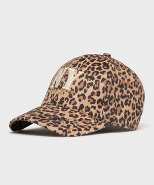 Casquette à motif léopard avec broderie New York femme vue1 - GEMO (ACCESS) - GEMO