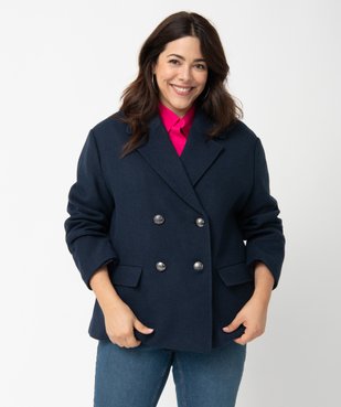 Manteau femme grande taille coupe caban vue1 - GEMO (G TAILLE) - GEMO