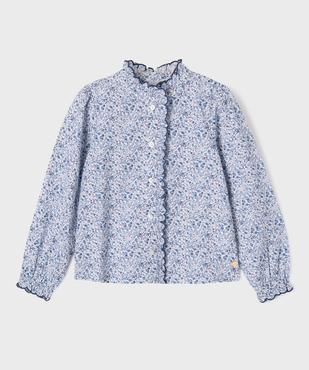 Chemise à motifs fleuris et col victorien fille - LuluCastagnette vue1 - LULUCASTAGNETTE - GEMO
