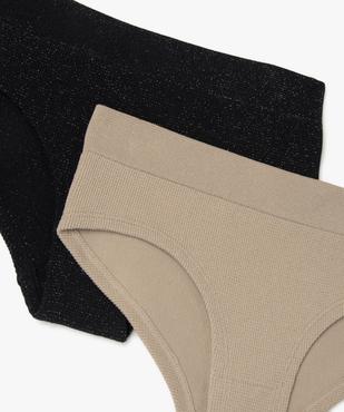 Culottes en maille côtelée à paillettes fille (lot de 2) vue2 - GEMO 4G FILLE - GEMO