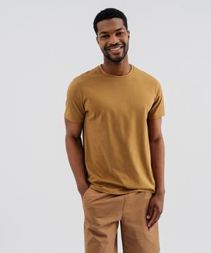 Tee-shirt manches courtes col rond en coton homme vue1 - GEMO 4G HOMME - GEMO