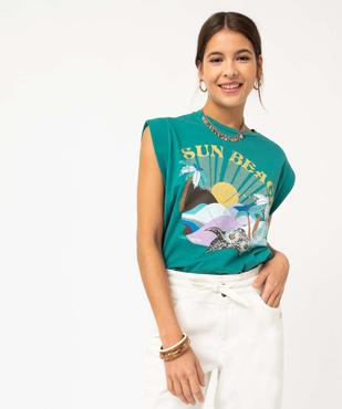 Tee-shirt femme avec larges emmanchures et motifs XXL - Camps United vue1 - CAMPS UNITED - GEMO