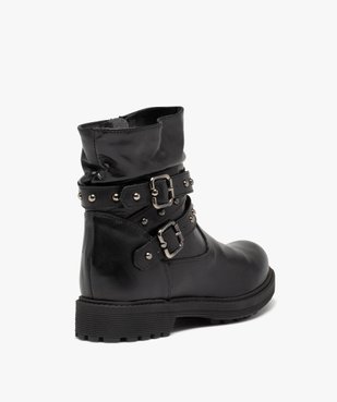 Boots femme style rock dessus cuir et clous - Tanéo vue4 - TANEO - GEMO