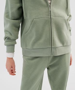Sweat zippée à capuche en molleton femme vue5 - GEMO 4G FEMME - GEMO
