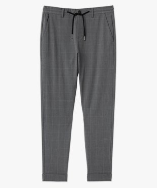 Pantalon homme en toile avec taille ajustable vue4 - GEMO (HOMME) - GEMO