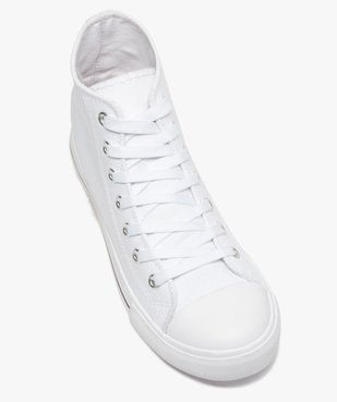 Baskets femme montantes en toile à bout renforcé vue5 - GEMO C4G FEMME - GEMO