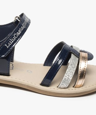 Sandales fille à brides vernies et pailletées- LuluCastagnette vue6 - LULU CASTAGNETT - GEMO