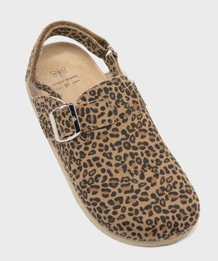 Sabots en toile à motif léopard avec bride arrière fille - Lovely Wings vue5 - LOVELY WINGS - GEMO