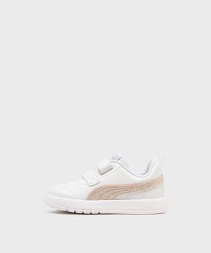 Baskets à scratch et détails pailletés bébé fille - Puma vue3 - PUMA - GEMO