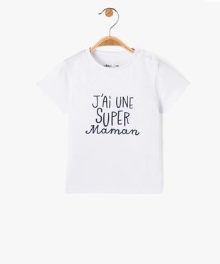 Tee-shirt à manches courtes avec message bébé garçon vue1 - GEMO(BEBE DEBT) - GEMO
