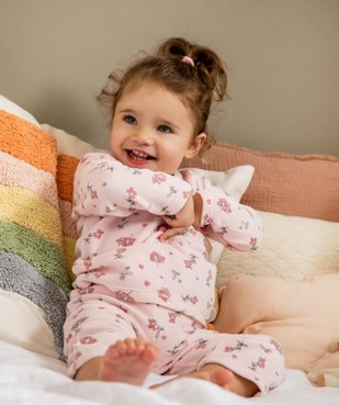 Pyjama bébé fille 2 pièces à motifs fleuris vue6 - GEMO(BB COUCHE) - GEMO