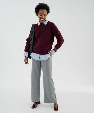 Pull en grosse maille à boutons décoratifs femme vue4 - GEMO(FEMME PAP) - GEMO