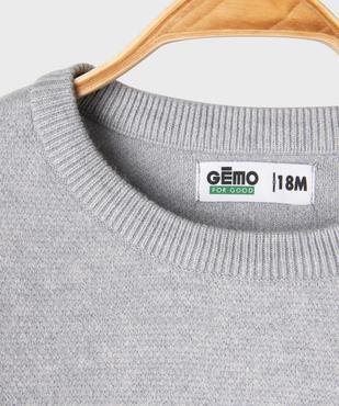 Pull en maille épaisse avec message bébé fille vue3 - GEMO(BEBE DEBT) - GEMO