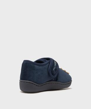 Chaussons montants à scratch en velours brodé garçon vue4 - GEMO (ENFANT) - GEMO