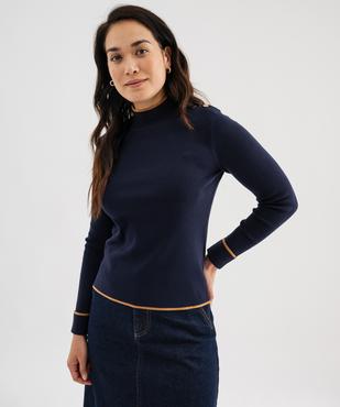Pull en fine maille à col montant et boutons sur l'épaule femme - LuluCastagnette vue1 - LULUCASTAGNETTE - GEMO